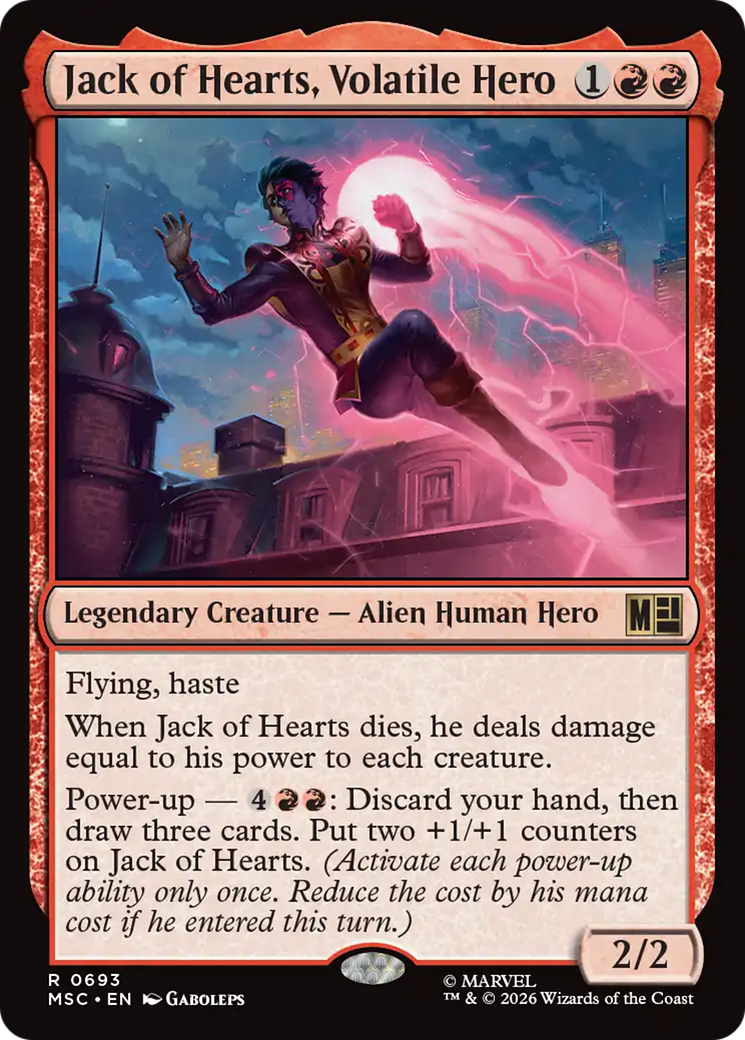 Jack of Hearts, Volatile Hero [Marvel Super Heroes Commander] | Exor Games New Glasgow