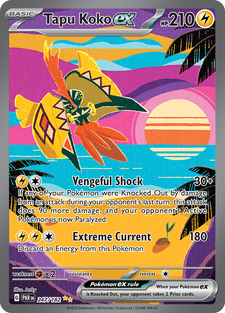 Tapu Koko ex (247/182) [Scarlet & Violet: Paradox Rift] | Exor Games New Glasgow