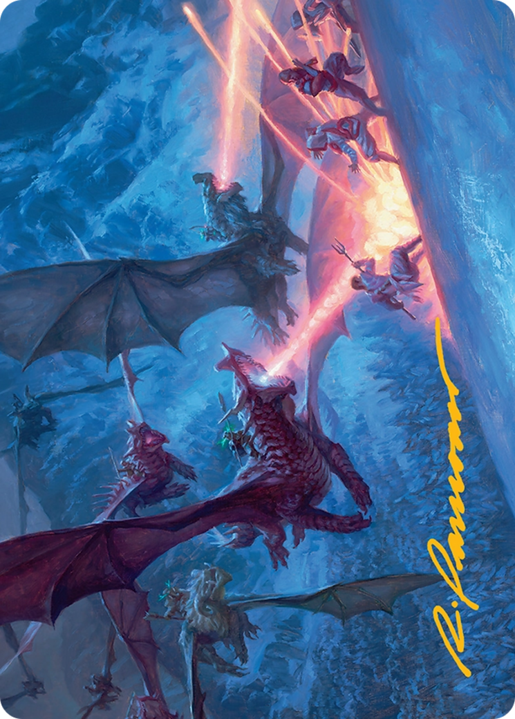 Dragonback Assault Art Card (22/54) [Tarkir: Dragonstorm Art Series] | Exor Games New Glasgow
