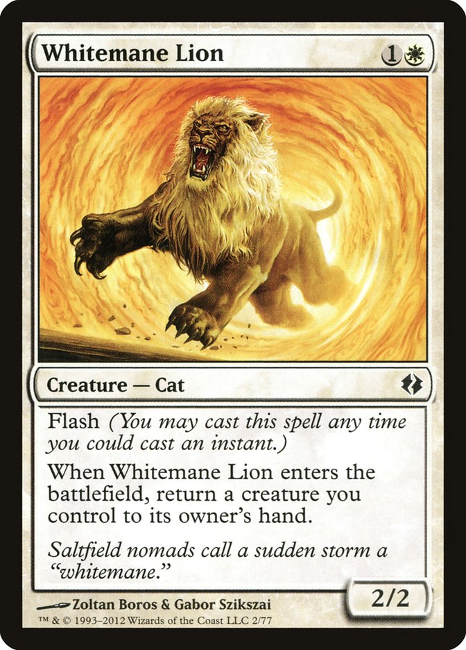 Whitemane Lion [Duel Decks: Venser vs. Koth] | Exor Games New Glasgow