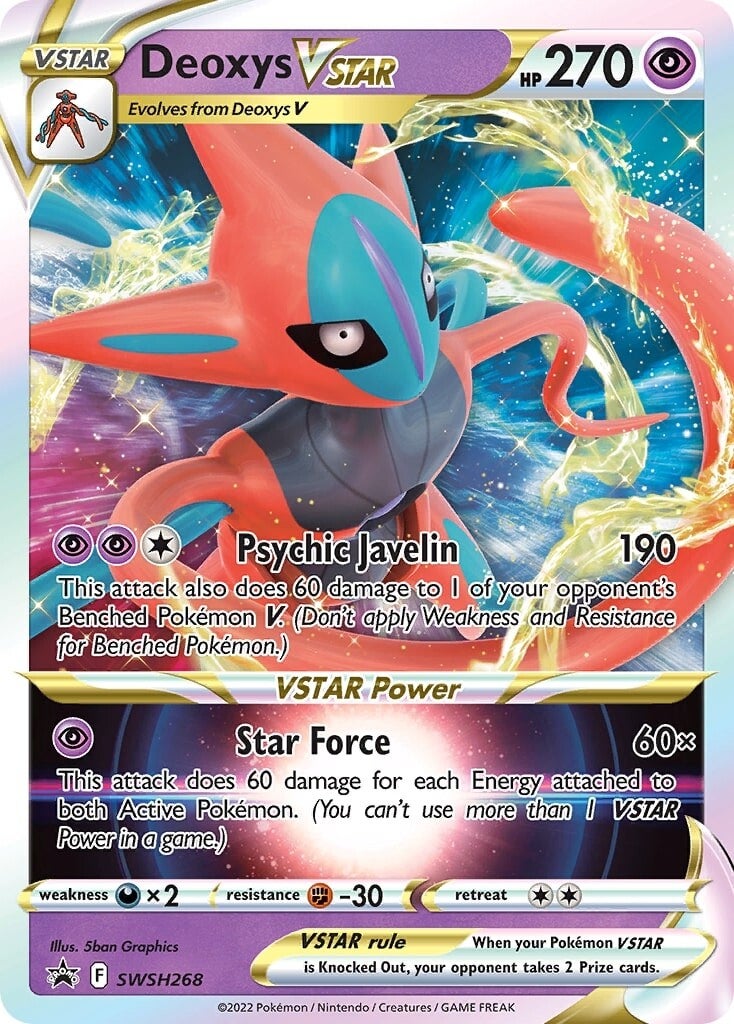 Deoxys VSTAR (SWSH268) (Jumbo Card) [Sword & Shield: Black Star Promos] | Exor Games New Glasgow