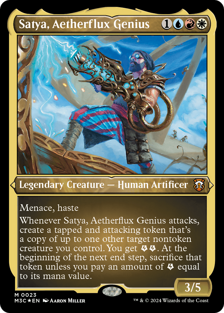 Satya, Aetherflux Genius (Foil Etched) [Modern Horizons 3 Commander] | Exor Games New Glasgow