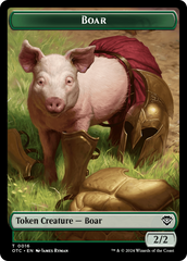 Boar // Drake Double-Sided Token [Outlaws of Thunder Junction Commander Tokens] | Exor Games New Glasgow