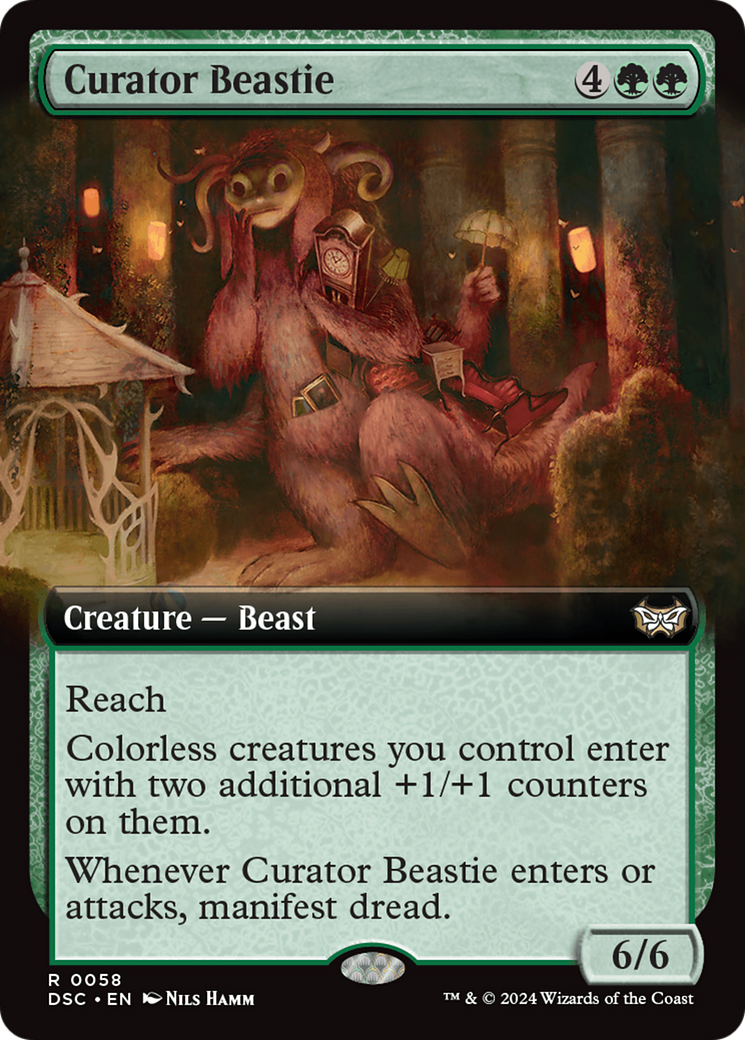 Curator Beastie (Extended Art) [Duskmourn: House of Horror Commander] | Exor Games New Glasgow