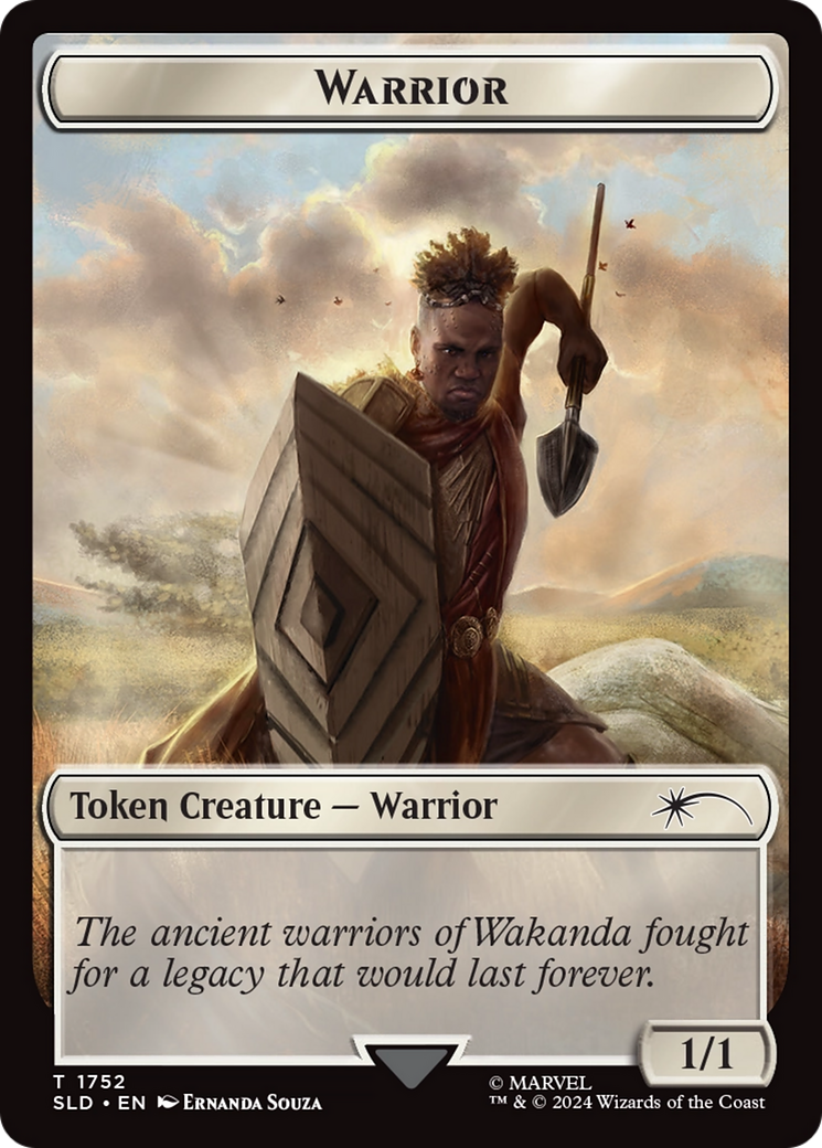 Warrior Token (Rainbow Foil) [Secret Lair Drop Series] | Exor Games New Glasgow