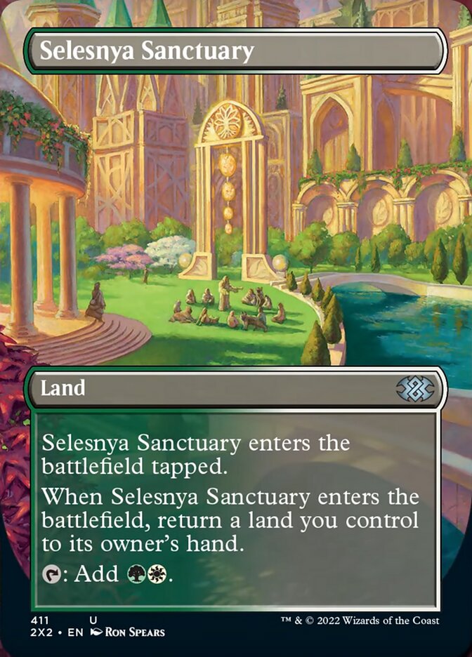 Selesnya Sanctuary (Borderless Alternate Art) [Double Masters 2022] | Exor Games New Glasgow