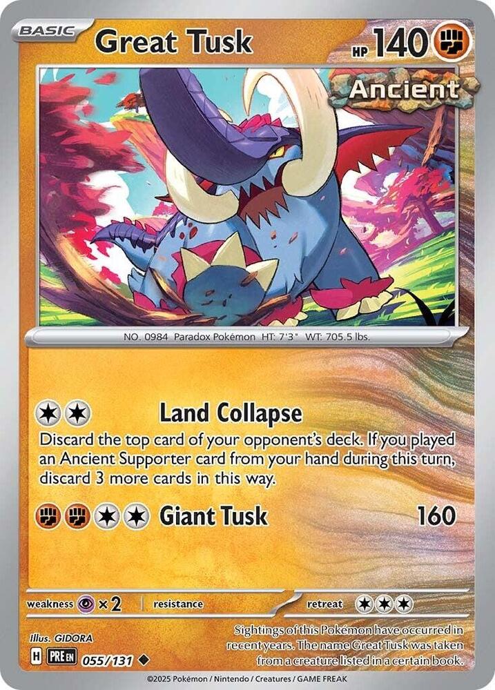 Great Tusk (055/131) [Scarlet & Violet: Prismatic Evolutions] | Exor Games New Glasgow