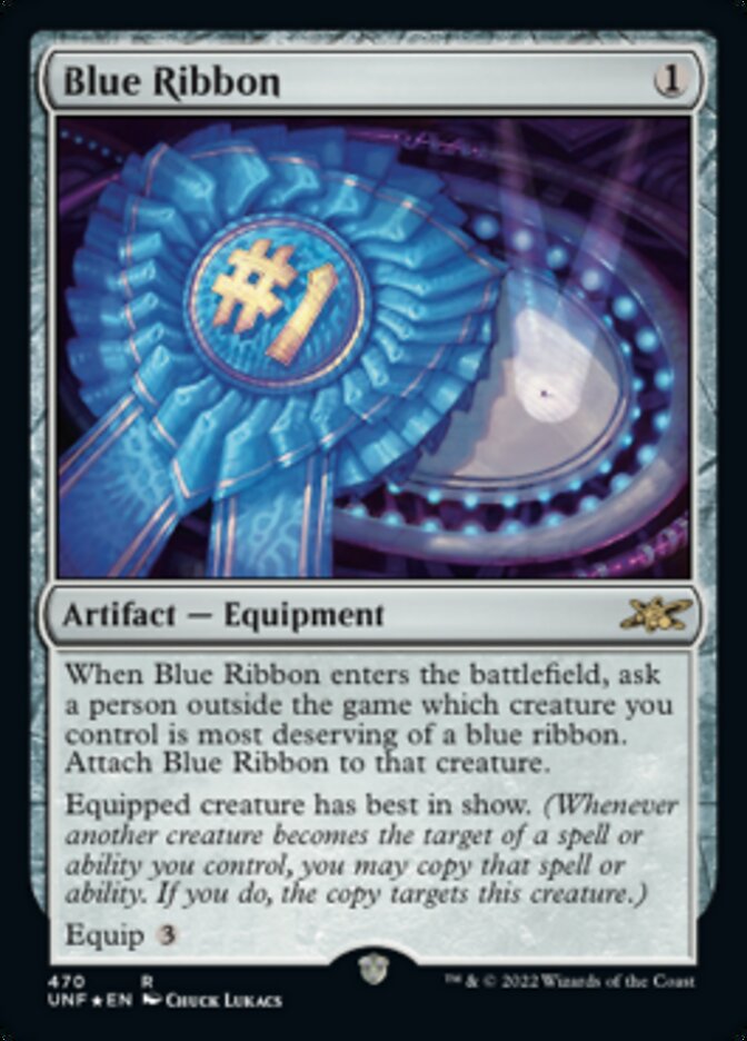 Blue Ribbon (Galaxy Foil) [Unfinity] | Exor Games New Glasgow