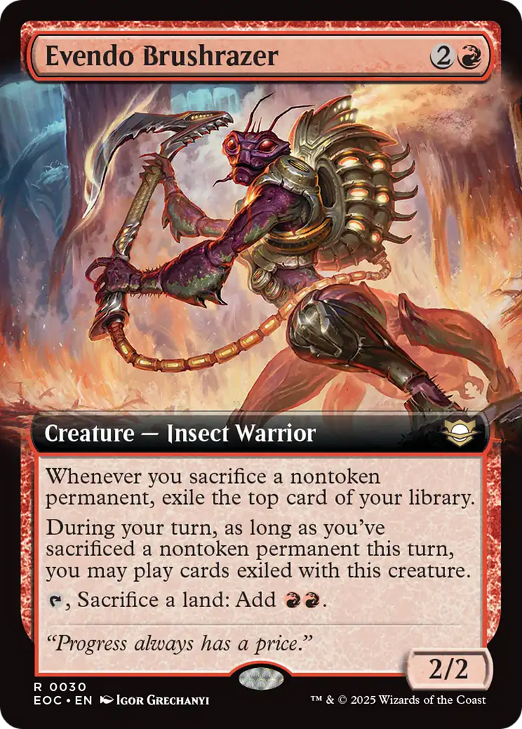 Evendo Brushrazer (Extended Art) [Edge of Eternities Commander] | Exor Games New Glasgow