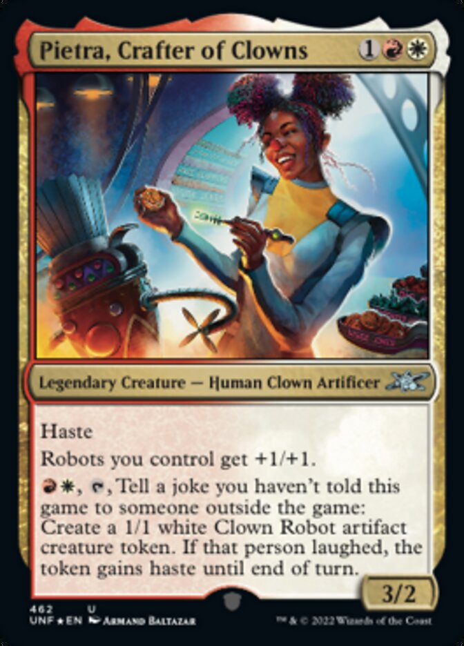 Pietra, Crafter of Clowns (Galaxy Foil) [Unfinity] | Exor Games New Glasgow