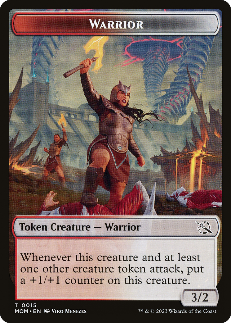 Warrior // Thopter Double-Sided Token [March of the Machine Tokens] | Exor Games New Glasgow