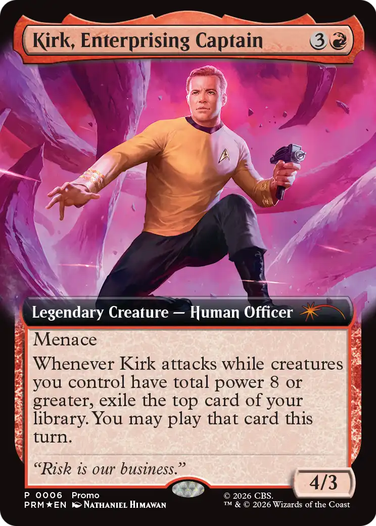 Kirk, Enterprising Captain (Extended Art) [Media Promos] | Exor Games New Glasgow