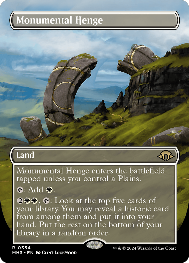 Monumental Henge (Borderless) [Modern Horizons 3] | Exor Games New Glasgow
