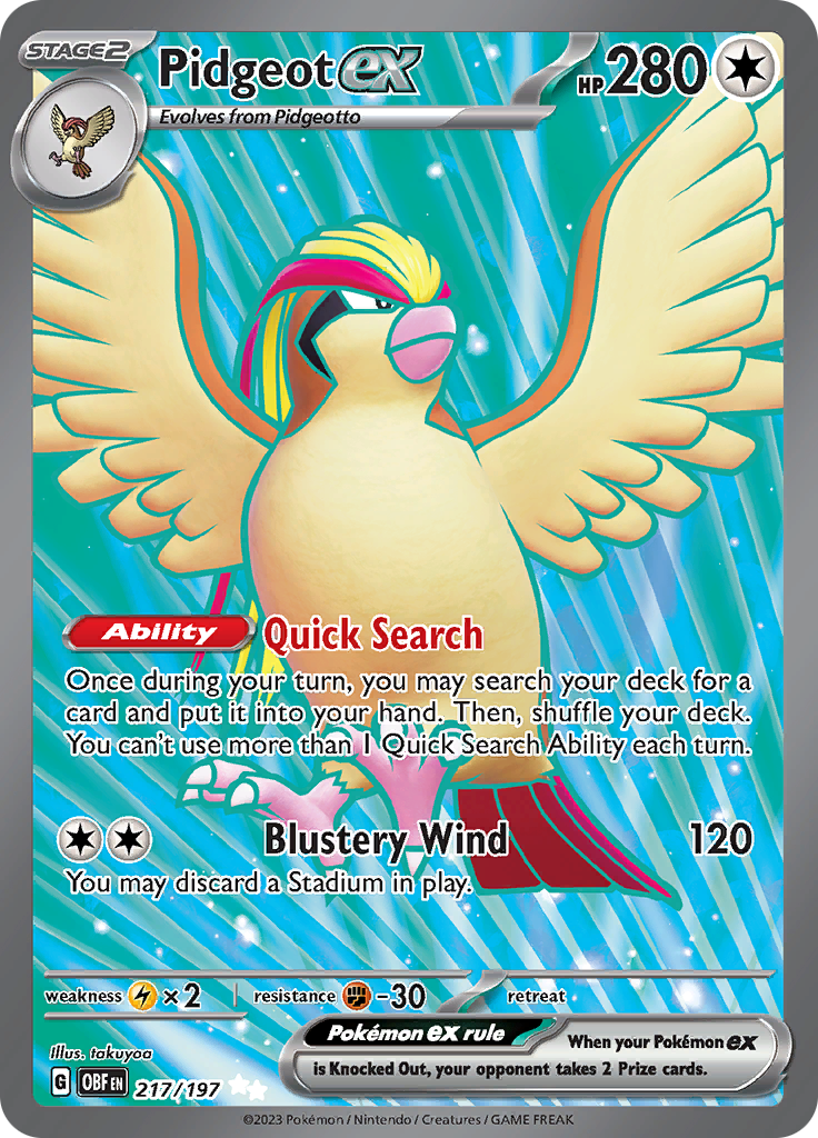 Pidgeot ex (217/197) [Scarlet & Violet: Obsidian Flames] | Exor Games New Glasgow