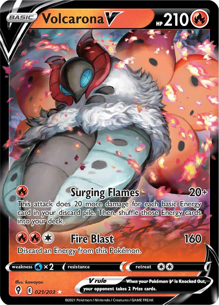 Volcarona V (021/203) [Sword & Shield: Evolving Skies] | Exor Games New Glasgow