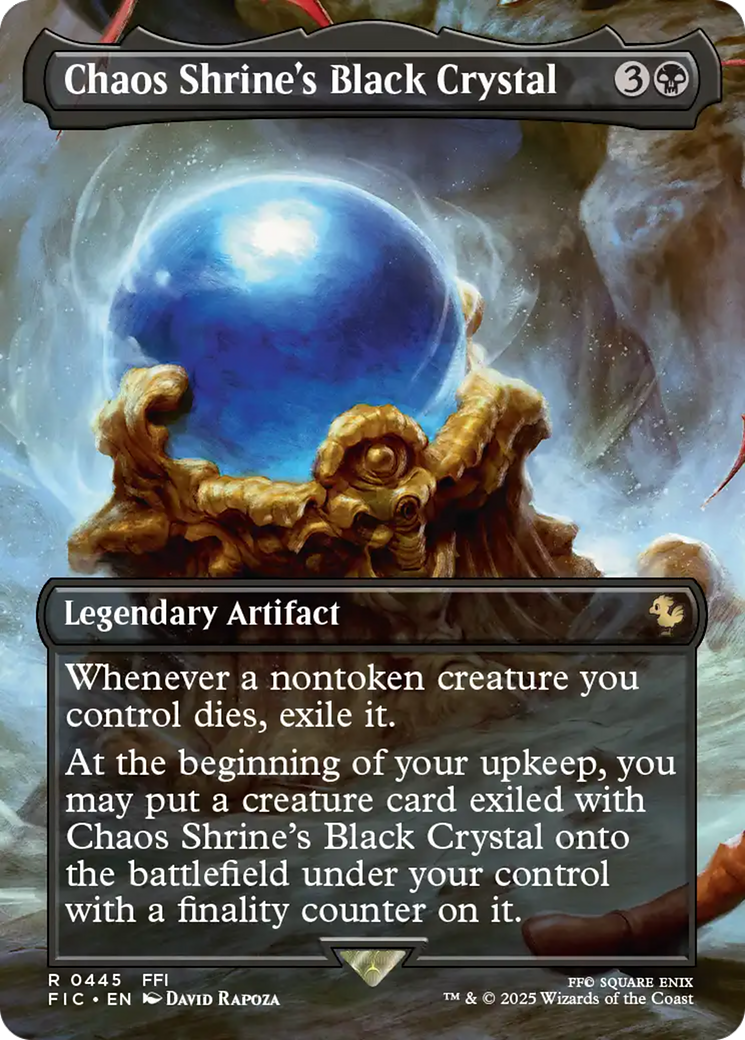 Chaos Shrine's Black Crystal (Borderless) [FINAL FANTASY Commander] | Exor Games New Glasgow