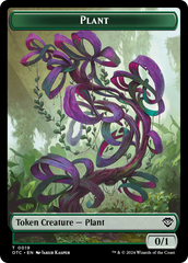 Plant Warrior // Plant Double-Sided Token [Outlaws of Thunder Junction Commander Tokens] | Exor Games New Glasgow