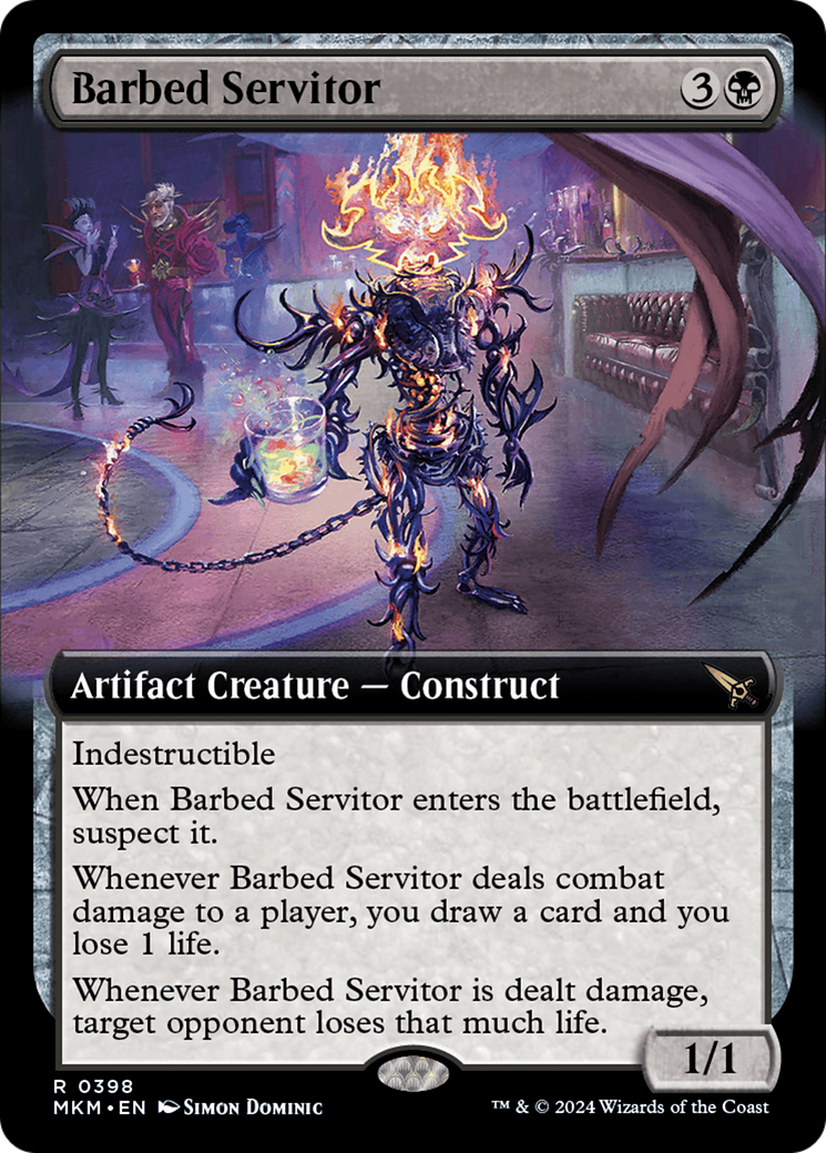 Barbed Servitor (Extended Art) [Murders at Karlov Manor] | Exor Games New Glasgow