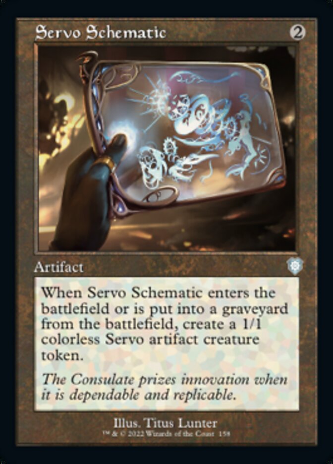 Servo Schematic (Retro) [The Brothers' War Commander] | Exor Games New Glasgow