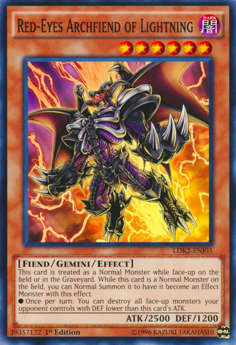 Red-Eyes Archfiend of Lightning [LDK2-ENJ03] Common | Exor Games New Glasgow