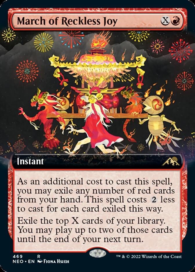 March of Reckless Joy (Extended Art) [Kamigawa: Neon Dynasty] | Exor Games New Glasgow