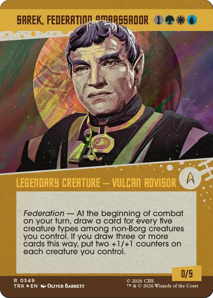 Sarek, Federation Ambassador (Showcase) (Surge Foil) [Star Trek] | Exor Games New Glasgow