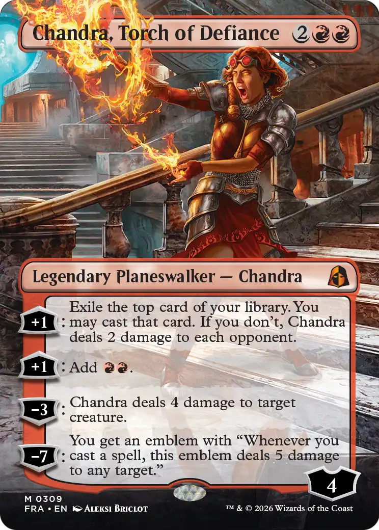 Chandra, Torch of Defiance (Borderless) [Reality Fracture] | Exor Games New Glasgow