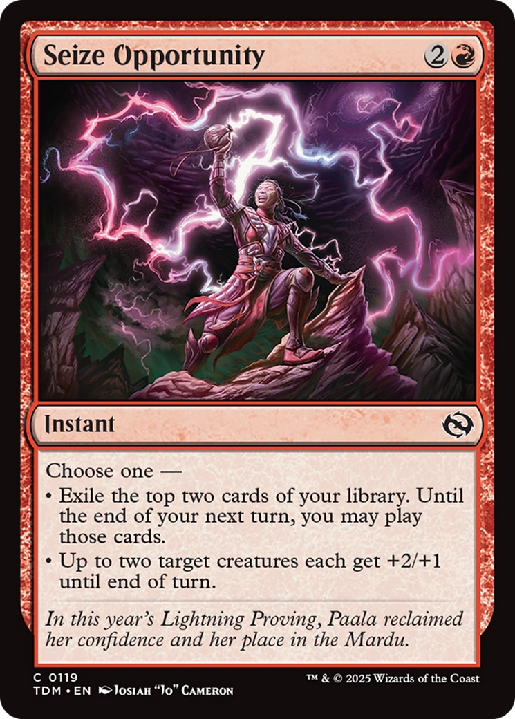 Seize Opportunity [Tarkir: Dragonstorm] | Exor Games New Glasgow