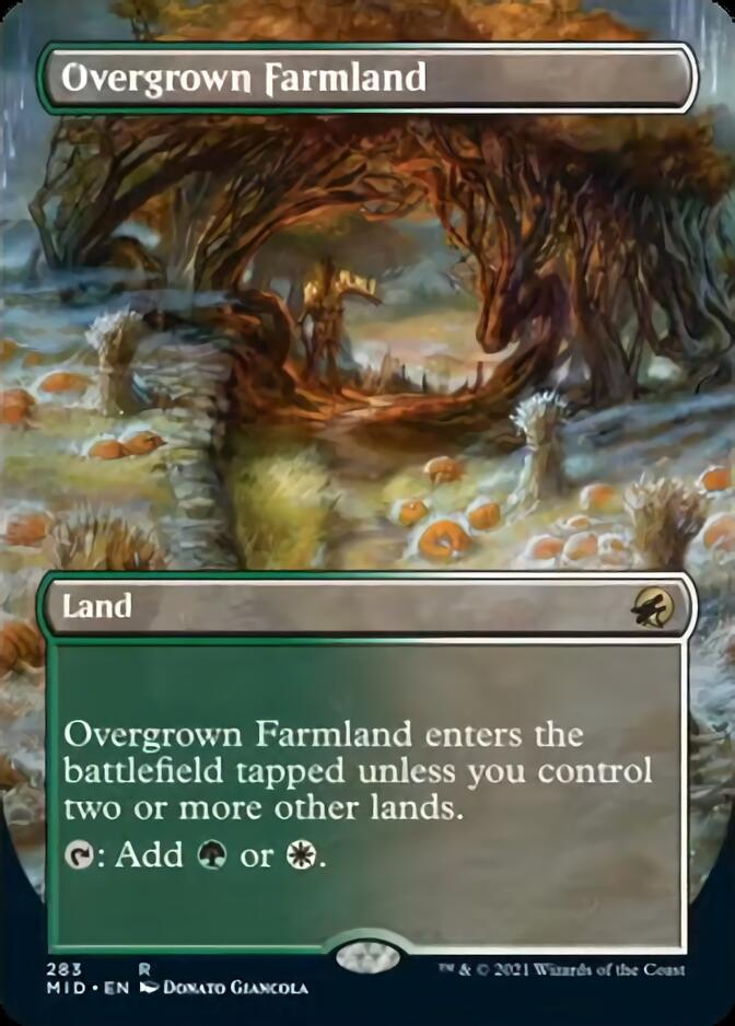 Overgrown Farmland (Borderless Alternate Art) [Innistrad: Midnight Hunt] | Exor Games New Glasgow