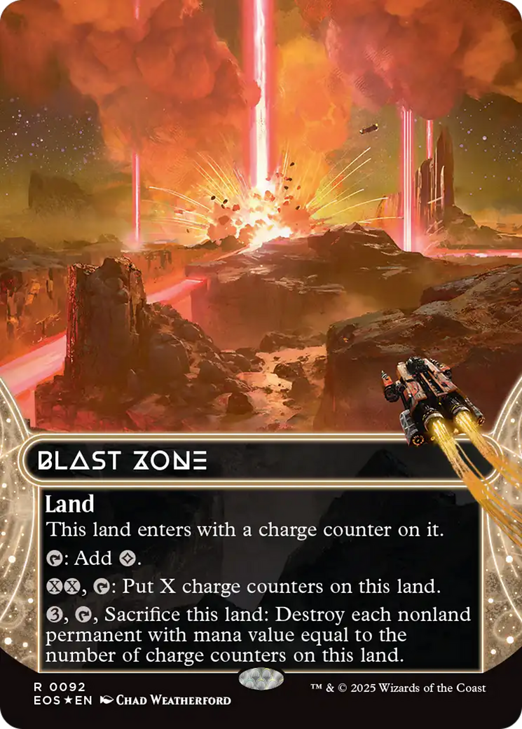 Blast Zone (0092) (Borderless) (Fracture Foil) [Edge of Eternities: Stellar Sights] | Exor Games New Glasgow