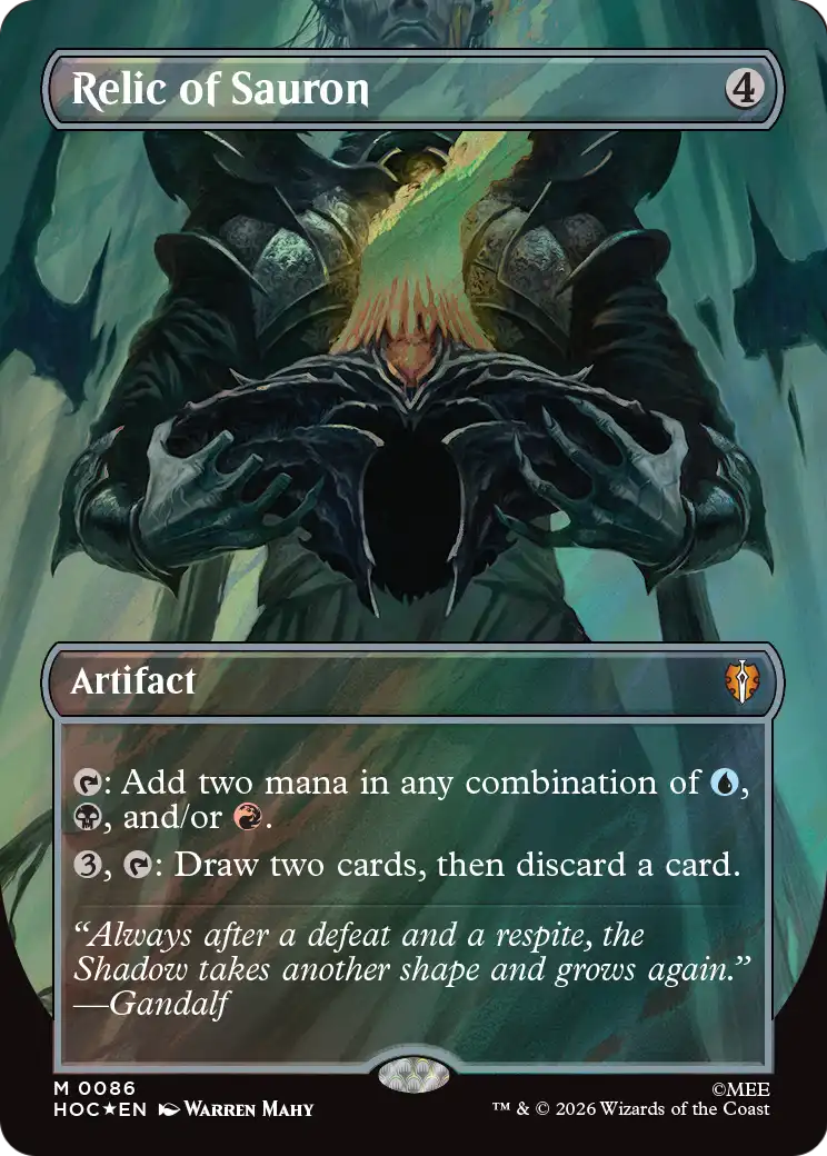 Relic of Sauron (Borderless) (Surge Foil) [The Hobbit: Eternal-Legal] | Exor Games New Glasgow