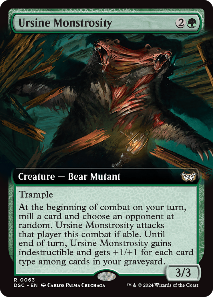 Ursine Monstrosity (Extended Art) [Duskmourn: House of Horror Commander] | Exor Games New Glasgow