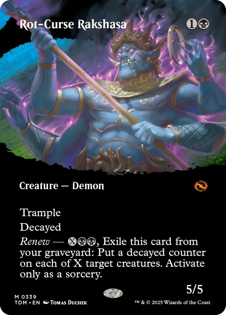 Rot-Curse Rakshasa (Borderless) [Tarkir: Dragonstorm] | Exor Games New Glasgow