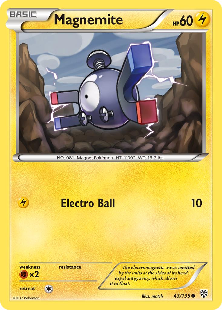 Magnemite (43/135) [Black & White: Plasma Storm] | Exor Games New Glasgow