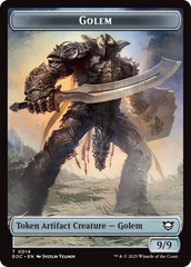 Elemental (0007) // Golem (0014) Double-Sided Token [Edge of Eternities Commander Tokens] | Exor Games New Glasgow