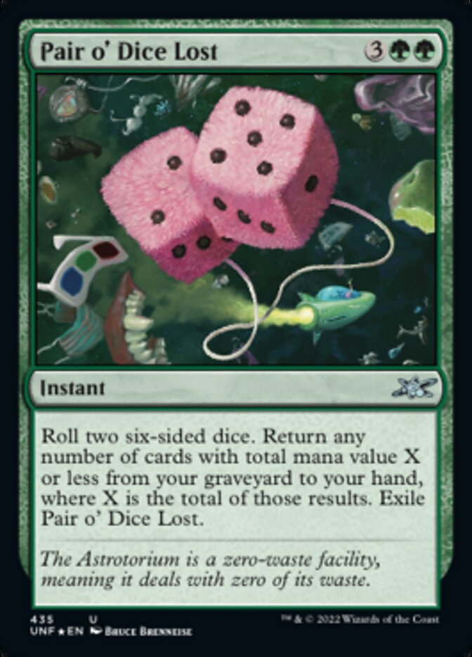 Pair o' Dice Lost (Galaxy Foil) [Unfinity] | Exor Games New Glasgow