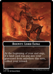 Bounty: Lord Fajjal // Bounty Rules Double-Sided Token [Outlaws of Thunder Junction Commander Tokens] | Exor Games New Glasgow