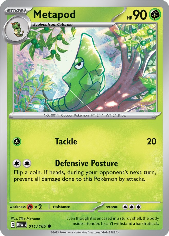 Metapod (011/165) [Scarlet & Violet 151] | Exor Games New Glasgow