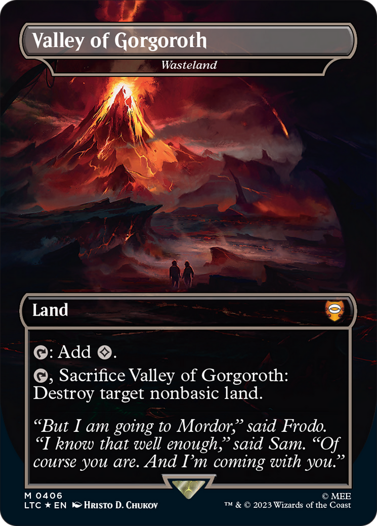 Valley of Gorgoroth - Wasteland (Surge Foil Realms and Relics) [The Lord of the Rings: Tales of Middle-Earth Commander] | Exor Games New Glasgow