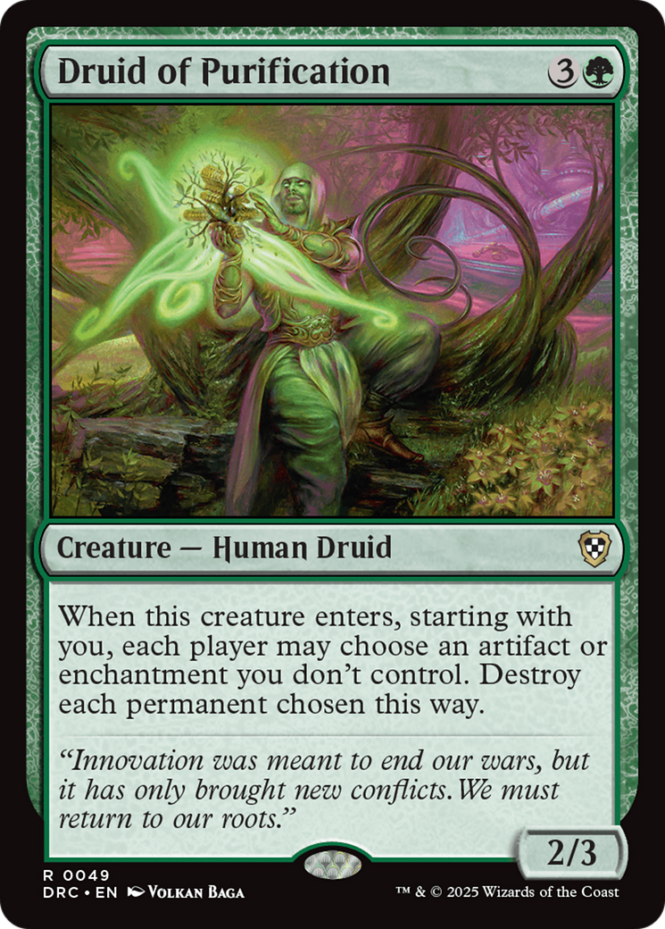 Druid of Purification [Aetherdrift Commander] | Exor Games New Glasgow