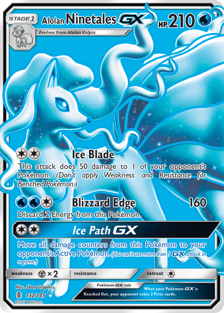 Alolan Ninetales GX (132/145) [Sun & Moon: Guardians Rising] | Exor Games New Glasgow