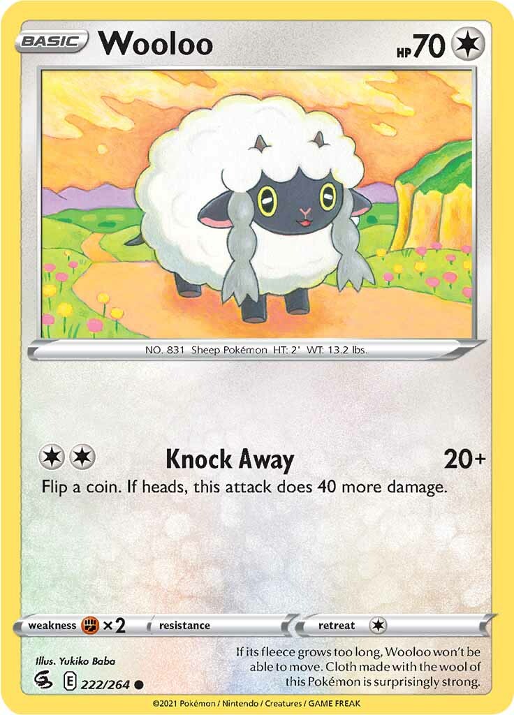 Wooloo (222/264) [Sword & Shield: Fusion Strike] | Exor Games New Glasgow