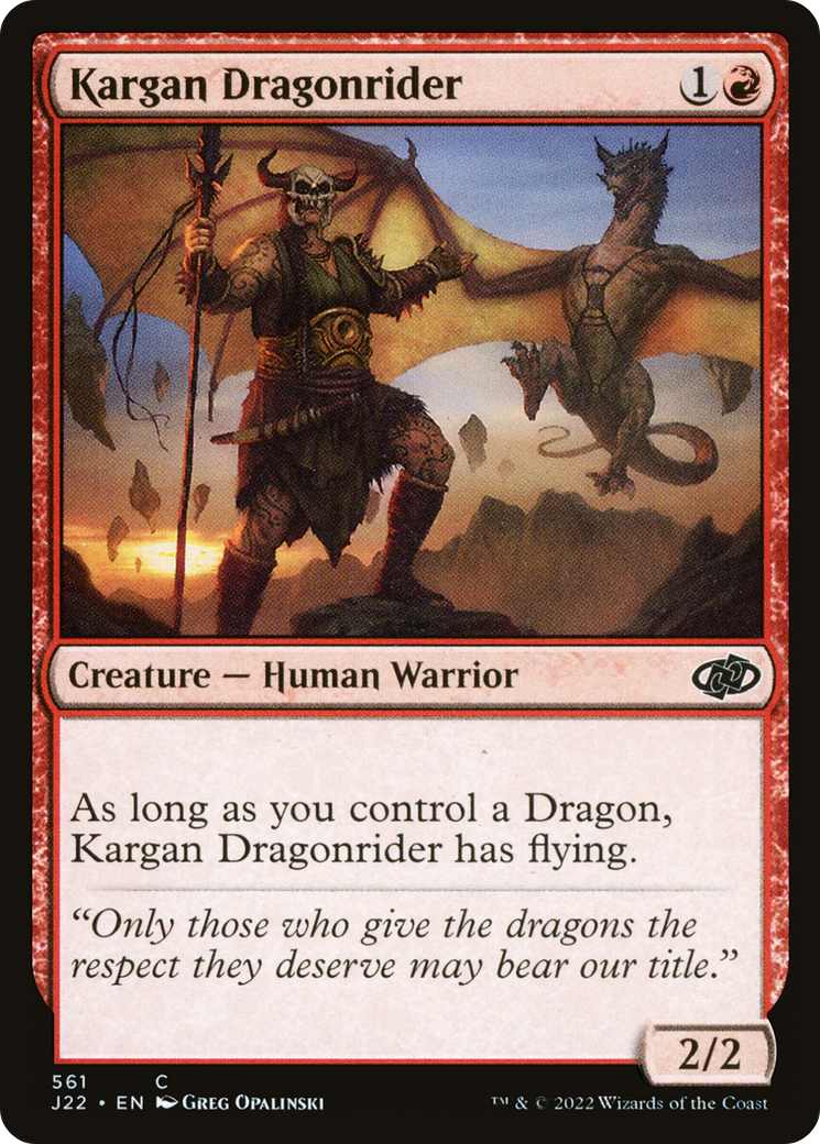 Kargan Dragonrider [Jumpstart 2022] | Exor Games New Glasgow