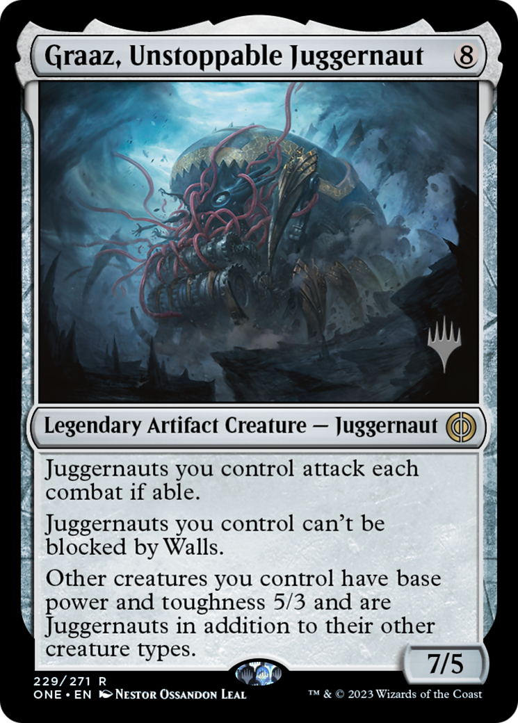 Graaz, Unstoppable Juggernaut (Promo Pack) [Phyrexia: All Will Be One Promos] | Exor Games New Glasgow