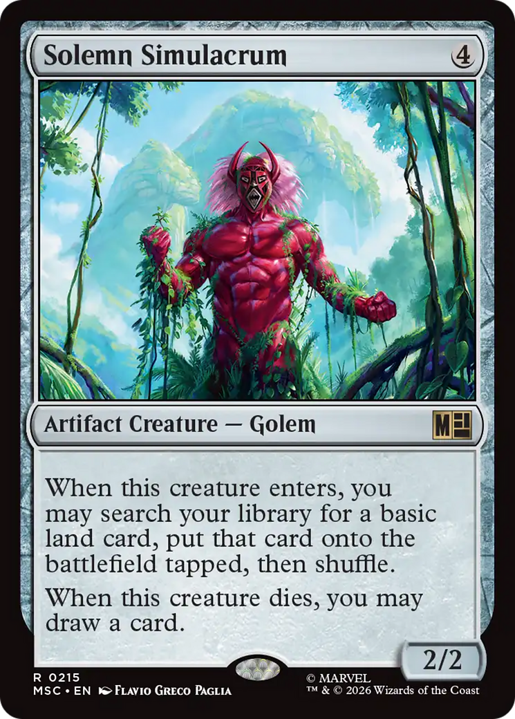 Solemn Simulacrum (Surge Foil) [Marvel Super Heroes Commander] | Exor Games New Glasgow