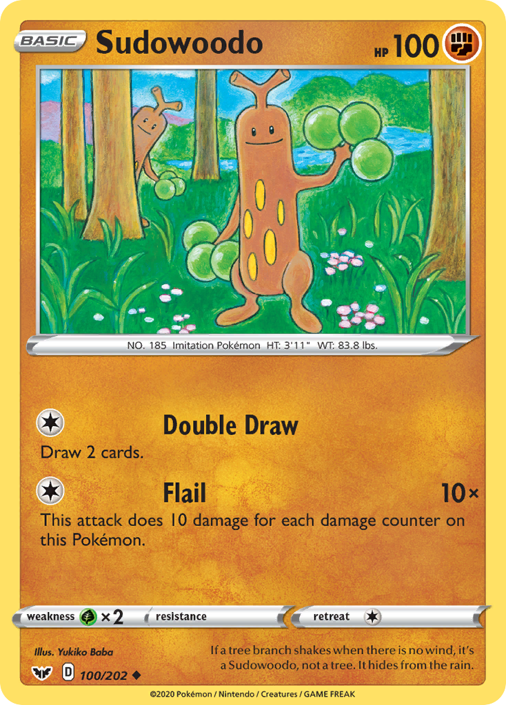 Sudowoodo (100/202) [Sword & Shield: Base Set] | Exor Games New Glasgow