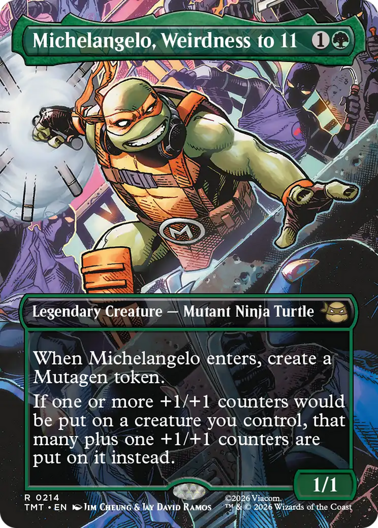 Michelangelo, Weirdness to 11 (Borderless) [Teenage Mutant Ninja Turtles] | Exor Games New Glasgow