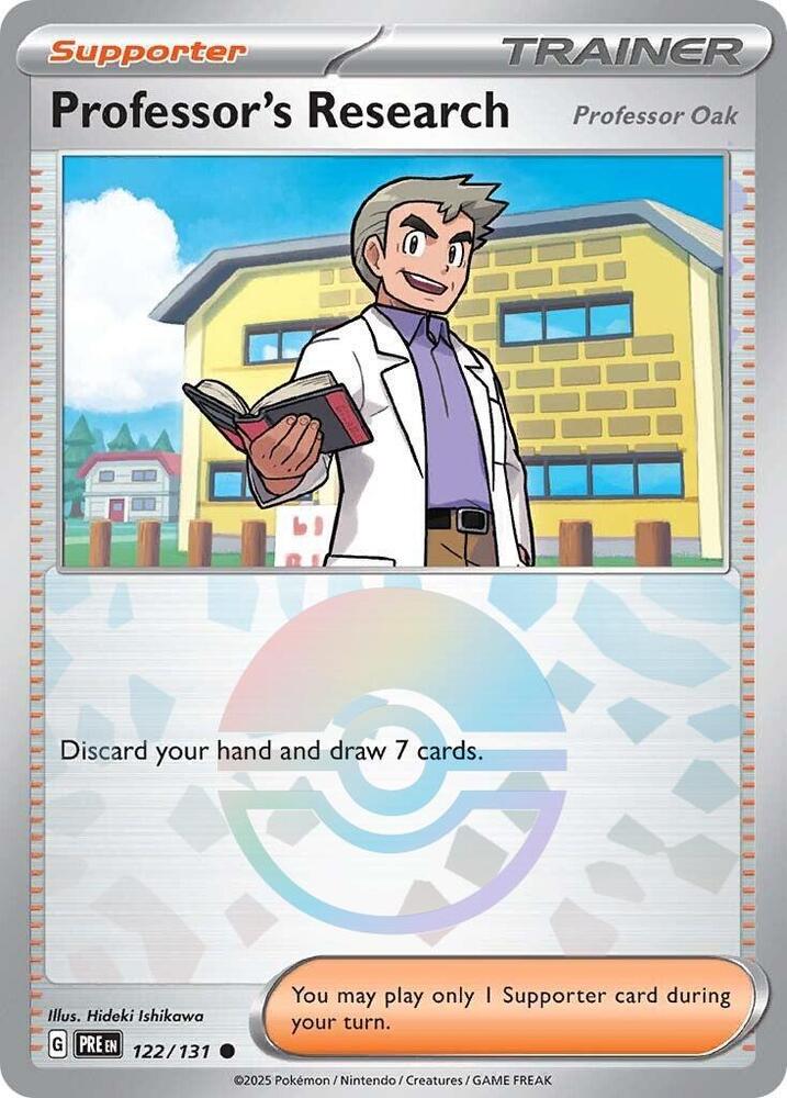 Professor's Research (122/131) [Professor Oak] (Poke Ball Pattern) [Scarlet & Violet: Prismatic Evolutions] | Exor Games New Glasgow