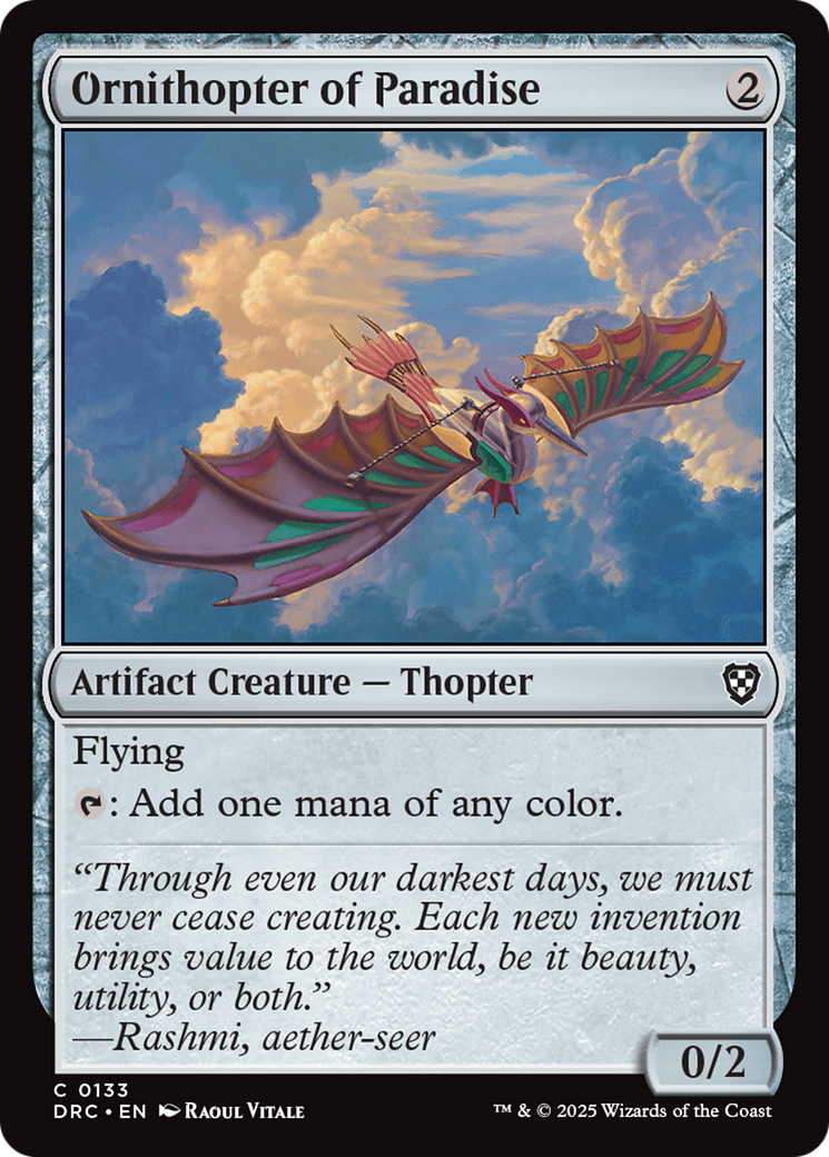 Ornithopter of Paradise [Aetherdrift Commander] | Exor Games New Glasgow