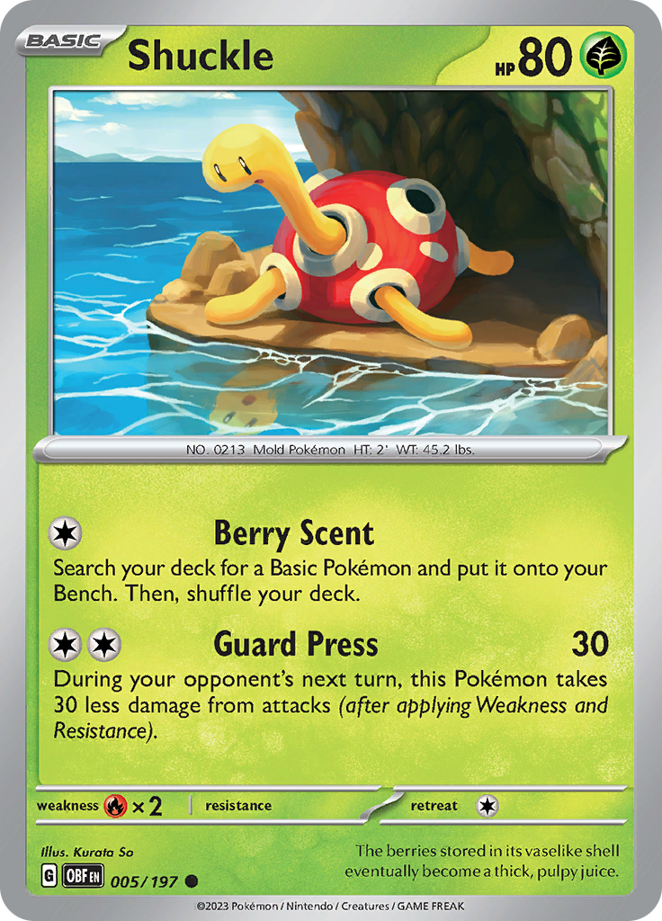 Shuckle (005/197) [Scarlet & Violet: Obsidian Flames] | Exor Games New Glasgow